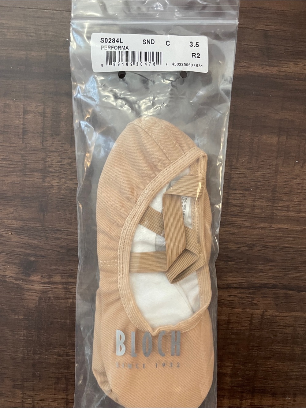 Bloch Ladies Performa Stretch Canvas Ballet Shoes size 3.5C Sand color